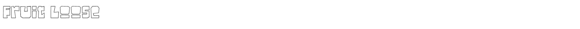 Sample characters Fruit Loose Font