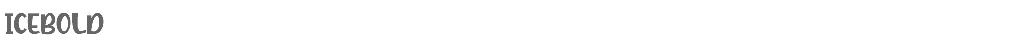 Sample characters Icebold Font