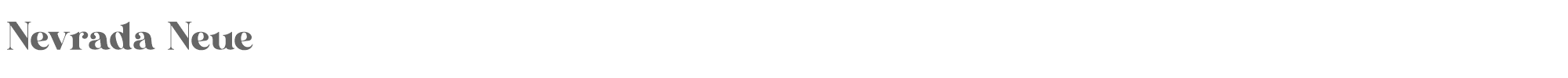 Sample characters Nevrada Neue Font