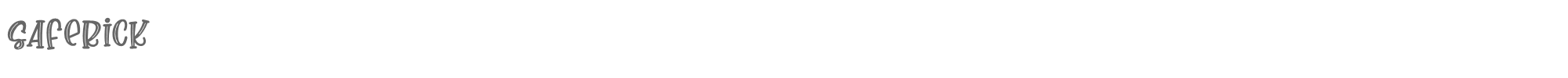 Sample characters Saferick Font