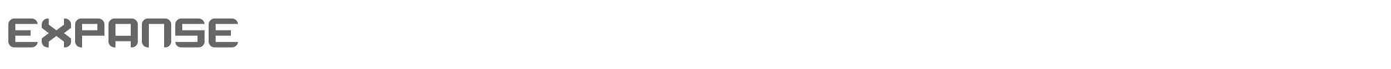 Sample characters Expanse Font