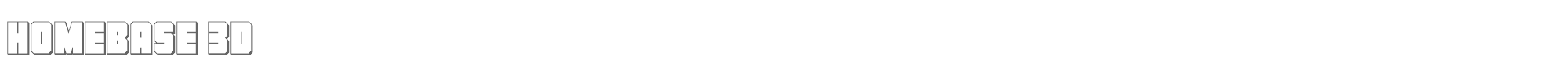 Homebase homebase3d.ttf font preview