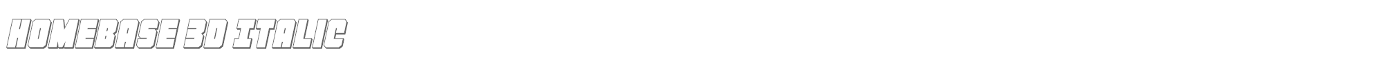 Homebase homebase3dital.ttf font preview