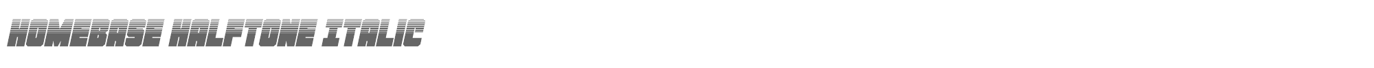 Homebase homebasehalfital.ttf font preview