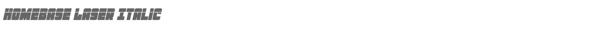 Homebase homebaselaserital.ttf font preview