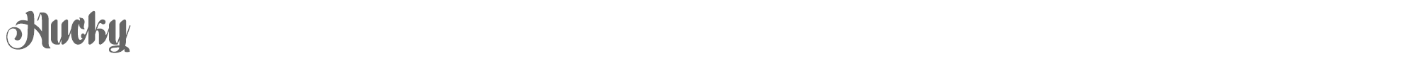 Sample characters Hucky Font