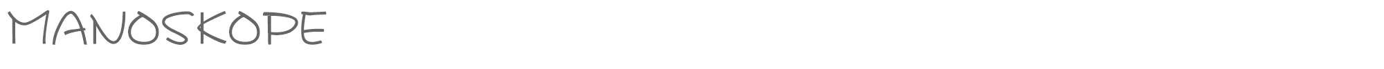 Sample characters Manoskope Font