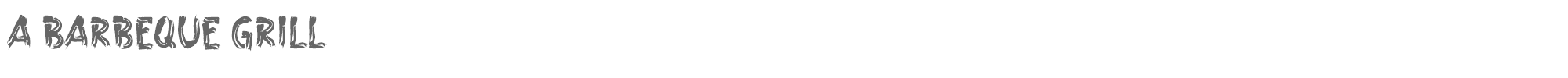 Sample characters A Barbeque Grill Font