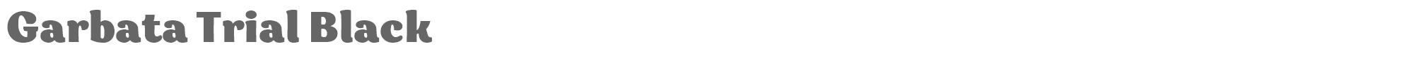 Sample characters Garbata Font