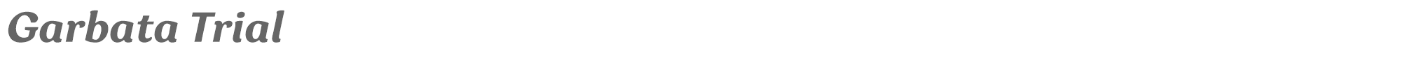 Garbata GarbataTrial-BoldItalic.ttf font preview