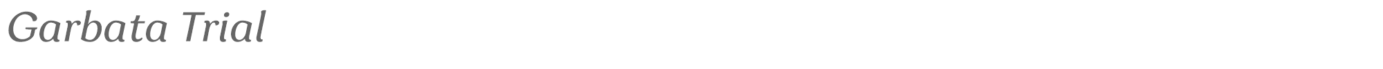 Garbata GarbataTrial-Italic.ttf font preview