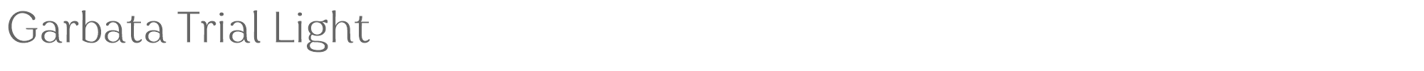 Garbata GarbataTrial-Light.ttf font preview