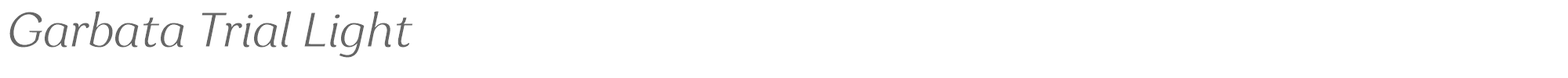 Garbata GarbataTrial-LightItalic.ttf font preview