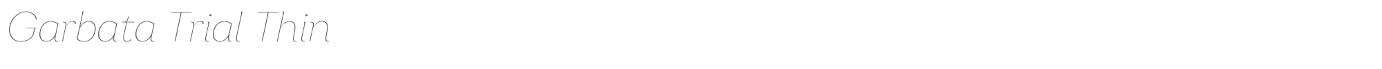Garbata GarbataTrial-ThinItalic.ttf font preview