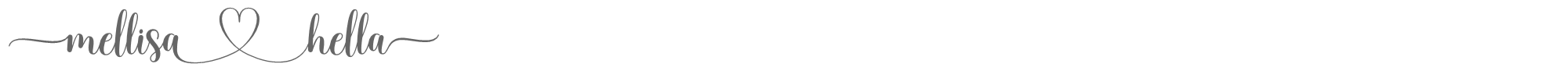 Sample characters Mellisa Hella Font