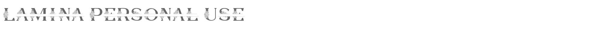 Sample characters Lamina Font