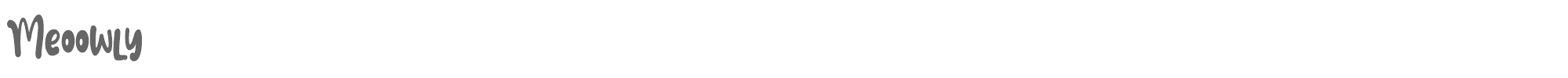 Sample characters Meoowly Font