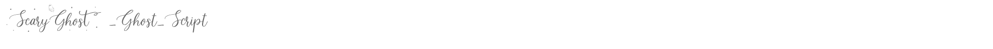Sample characters Scary Ghost Script Font