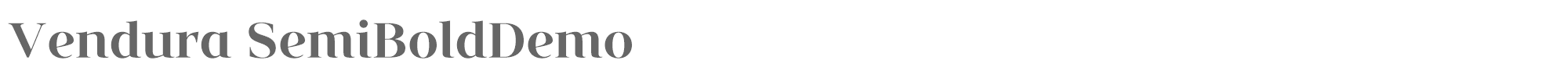 Sample characters Vendura Font