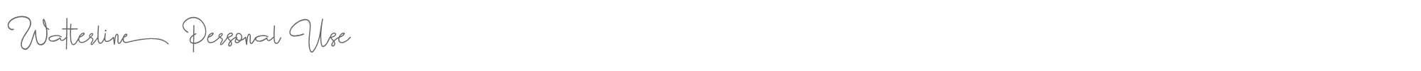 Sample characters Watterline Font