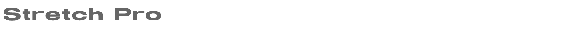 Sample characters Stretch Pro Font