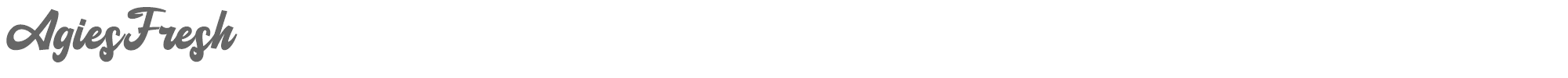 Sample characters Agies Fresh Font