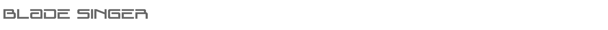 Sample characters Blade Singer Font