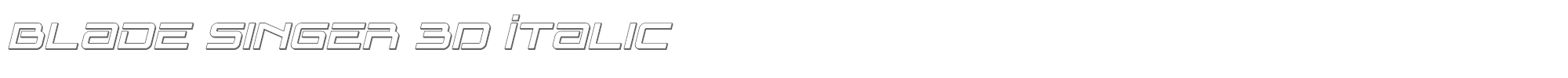 Blade Singer bladesinger3dital.ttf font preview