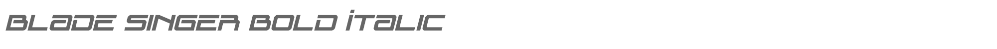 Blade Singer bladesingerboldital.ttf font preview