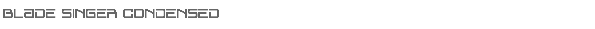 Blade Singer bladesingercond.ttf font preview
