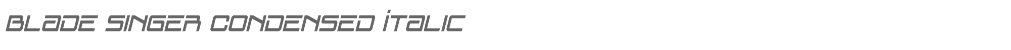 Blade Singer bladesingercondital.ttf font preview