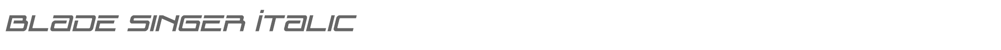 Blade Singer bladesingerital.ttf font preview