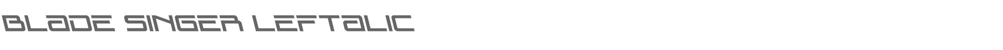 Blade Singer bladesingerleft.ttf font preview