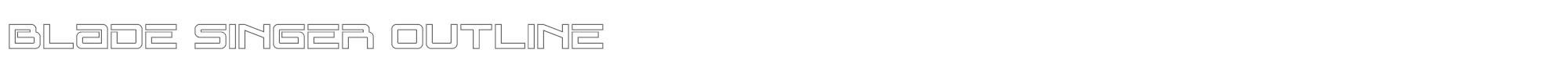 Blade Singer bladesingerout.ttf font preview