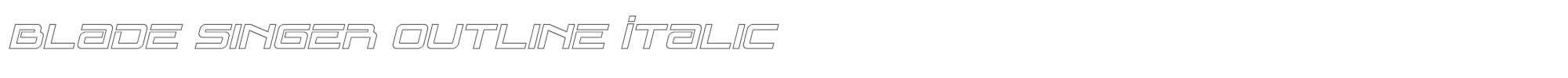 Blade Singer bladesingeroutital.ttf font preview