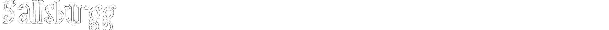 Sample characters Sallsburgg Font