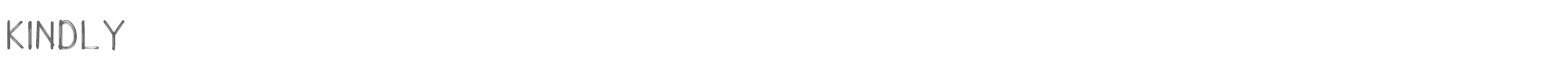 Sample characters Kindly Font