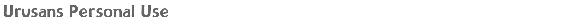 Sample characters Urusans Font