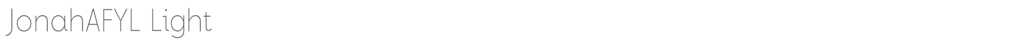 Sample characters JonahAFYL Font