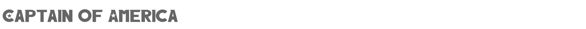 Sample characters Captain Of America Font