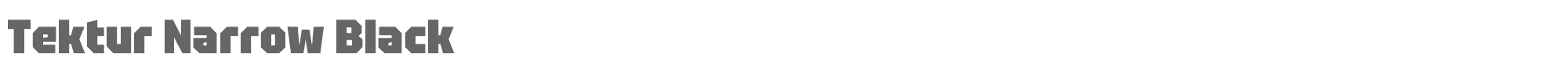 Tektur Narrow TekturNarrow-Black.ttf font preview