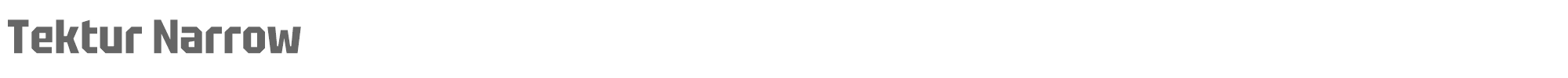 Tektur Narrow TekturNarrow-Bold.ttf font preview