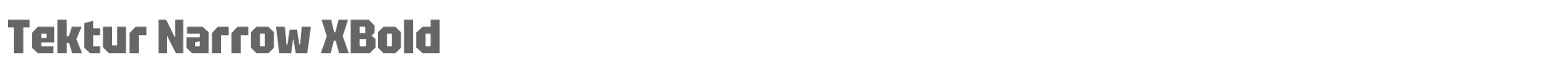 Tektur Narrow TekturNarrow-ExtraBold.ttf font preview