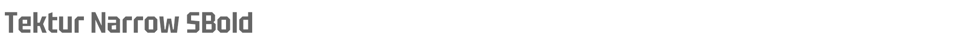 Tektur Narrow TekturNarrow-SemiBold.ttf font preview