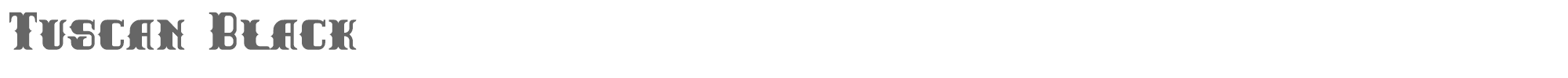Sample characters Tuscan Black Font