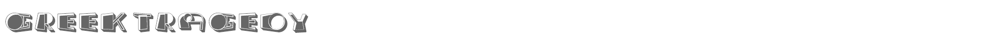 Sample characters Greek Tragedy Font