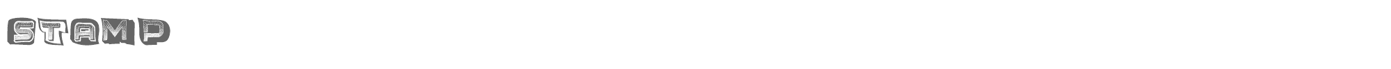 Sample characters Stamp Font
