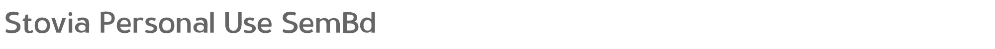Stovia Stovia-SemiBold.otf font preview