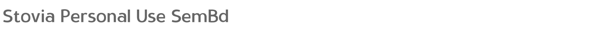 Stovia Stovia-SemiBold.ttf font preview
