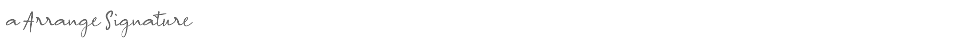 A Arrange Signature aArrangeSignature.otf font preview